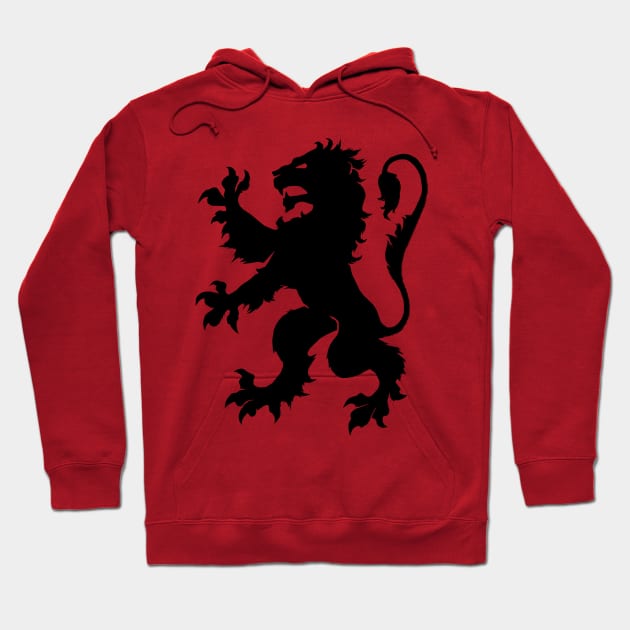 Black Lion Rampant Hoodie by GAz